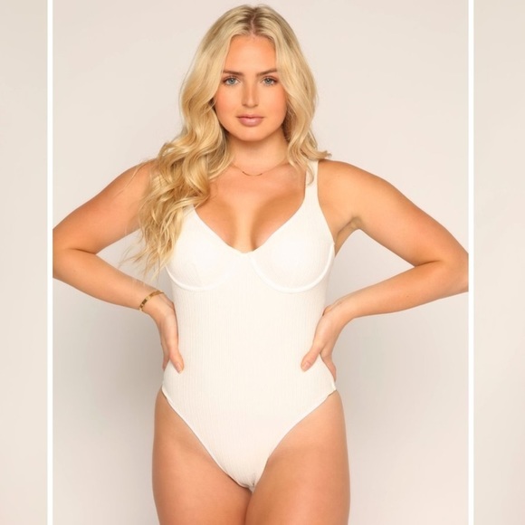 NWT “ALEXANDRA WHITE” ONE PIECE SWIMSUIT - Picture 3 of 4
